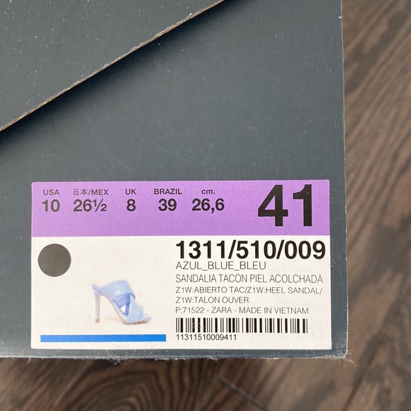 Zara padded leather heeled sandals (Brand new) - Picture 7 of 7